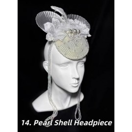 Handmade Ocean Mermaid Shell Pearl Tassel Headpiece (HP01)